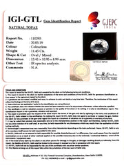 12.72 Ratti Natural White Topaz with Govt Lab Certificate - (1665)
